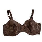 Playtex 44DD Bra Secrets Seamless Shaping Underwire Brown Floral Jacquard 4419 Size undefined Photo 1