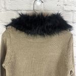 Vertigo Paris Vertigo NWT Wool Blend  Cozy Chic Glam Faux Fur Collar Cardigan  Size Large Photo 7
