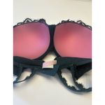 Pink Coconut Boutique Victoria's Secret PINK Date Pushup Bra Size 34DD Green Plaid Floral Lace Photo 6