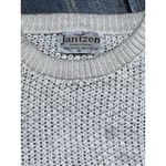 Jantzen  Knit Sweater Duck Embroidered Light Blue Ramie Cotton Medium Cottagecore Photo 3