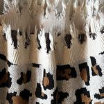 Animal Leopard Print Fringe Cropped Shirt Photo 6