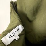 Elliatt  Camo Asymmetric Satin Cocktail Dress in Khaki Size Large Photo 6
