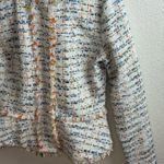 Halogen Nordstrom Button Front Tweed Blazer Jacket Ivory Size XS. Photo 3