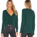 superdown Revolve Ribbed V-Neck Emerald Green Raquel Sweater | XS Photo 13