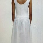 Madewell $110 Drop Waist Tank Midi Dress Lighthouse White Size XS NQ613 Photo 2