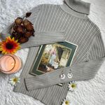 Q&A Vintage  cotton ribbed turtleneck sweater Photo 7