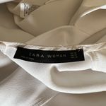 ZARA Woman White Tie Waist Asymmetrical Lagenlook Blouse Women's Size XS Photo 4