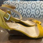 Nine West  Mustard Ankle Strap Wedge Sandals, Size 8.5 Photo 0