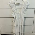EXPRESS  White Ruffle Mini Dress Photo 2
