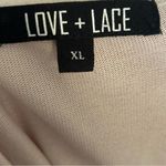 Love + Lace Gold Graphic Relaxed Cream Top Size XL Photo 5