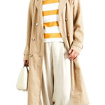 SESSUN RELAXED STRIPED T SHIRT TOP IN SAFFRON‎ SIZE SMALL EUC Yellow Photo 0