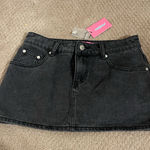Edikted Black denim mini skirt Photo 0