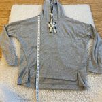 Moral Fiber  crop Top with hoodie Gray XL Lace up Front Low Front Long Back. Photo 3