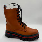 Farm Rio New!  Platform combat‎ boots burnt orange lace up Size 6 Photo 0