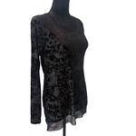 Vera Wang Simply  Black Velvet Burnout Chiffon Hem‎ Size XS Petite Whimsigoth Photo 5