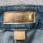 Kut From The Kloth Meg Wide Leg Jeans Women 8 High Rise Raw Hem Light Wash Denim Photo 3