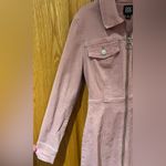 BDG Urban Outfitters June Zip Up Long-Sleeve Pink Denim Mini Dress Size 4 Photo 11