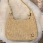 Etienne Aigner Creme Straw Shoulder Bag Leather Trim Photo 1