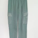 Wildfox Muted Green High Waisted Cargo Straight Leg Sweatpants Photo 0