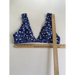 Aerie Women Blue Swimsuit Top Size M Floral Bikini Retro Boho Beach Vacation Photo 12