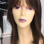 Human hair with bangs brown mix earth tones New Photo 0