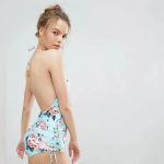 Seafolly Reversible Vintage Wildflower V-Neck Maillot One Piece Swimsuit Size 4 Photo 5