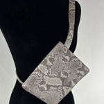 Calvin Klein Belt Bag Grey White Snakeprint Coated Leather Large Reptile Photo 0
