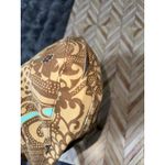 Gap Vtg 2006 Hobo Bag Brown Teal Floral Print Canvas Leather Trim Shoulder Bag Photo 12