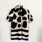 Berek Artistic Textured Abstract Pebbles Jacket Cardigan Cream Black M Like New Black Size M Photo 2