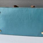 Adrienne Vittadini Adrianne Vittadini Signature Collection Dome Satchel w/Lock Chocolate Teal Bag Photo 4