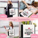 Nursing School Survival Kit Canvas Tote Bag NWT Reusable Multiple Use Tote Black Photo 9