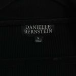 Danielle Bernstein  Y2K Collared Button Down Sweater Ribbed Cardigan Black Small Photo 5