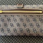 Dooney & Bourke  Vintage 1975 Logo Canvas Brown Leather Trim Wallet Photo 3