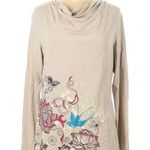 Acacia Swimwear Acacia Stretchy Tan Cotton & Bamboo Blend Long Sleeve Top Women’s Size Medium M Photo 0