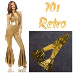 Costume Culture  Franco disco 70s diva Halloween costume cosplay gold jumpsuit sm Photo 1