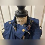 Market & Spruce  Hooded Vest Style Jacket Navy Color Adj Waist  New W/Tags Sz Sm Photo 9