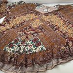 Avenue  Women's Patchwork Floral Blouse - Brown and Cream Photo 13