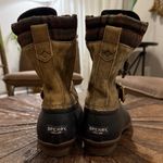 Sperry Saltwater Misty Leather Brown Plaid Waterproof Fleece Winter Duck Boots Photo 2