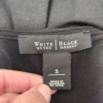 White House | Black Market WHBM Black Embellished Ruffle Sleeve Vneck Peplum Top Size Small Photo 6