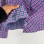 Façonnable  Shirt Womens XS Multicolor Checked Cotton Classic Preppy Button Up Photo 3