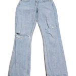 AGOLDE  Jeans Womens 25 Riley Distressed Hi Rise Straight Button Fly‎ Cropped Photo 0