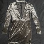 LF One Way Choker Plunge Neck Velvet Dress Photo 6