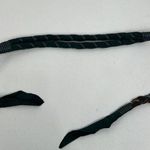 Vintage Wrap Belt Suede Leather One Size Teal Brown Braided Boho 90’s Y2K Blue Photo 4