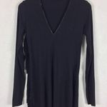 ZARA  Black Long Sleeve Fringe Bodycon Mini Dress Size Small Boho Western Photo 6