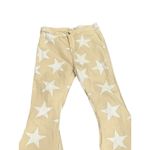 Altar'd State  Star Struck Flare Jeans in Oatmeal and White Size Medium Photo 2