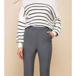 Lulus Pants Womens Large Gray Kick It Straight Leg Flat Front Office Career Photo 3