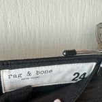 Rag and Bone Casey Coated High-Rise Ankle Flare Jeans Black 24 NWT Pleather Denim Photo 8