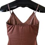 Glare  faux leather bodycon dress with side slit Photo 5