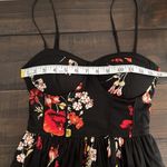 Band of Gypsies  Black Floral Spaghetti Strap Dress Size XS EUC Photo 4
