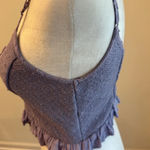 Urban Outfitters UO Janae Ruffle Lavender Cami Dot Embroidered Smocked Top Photo 2